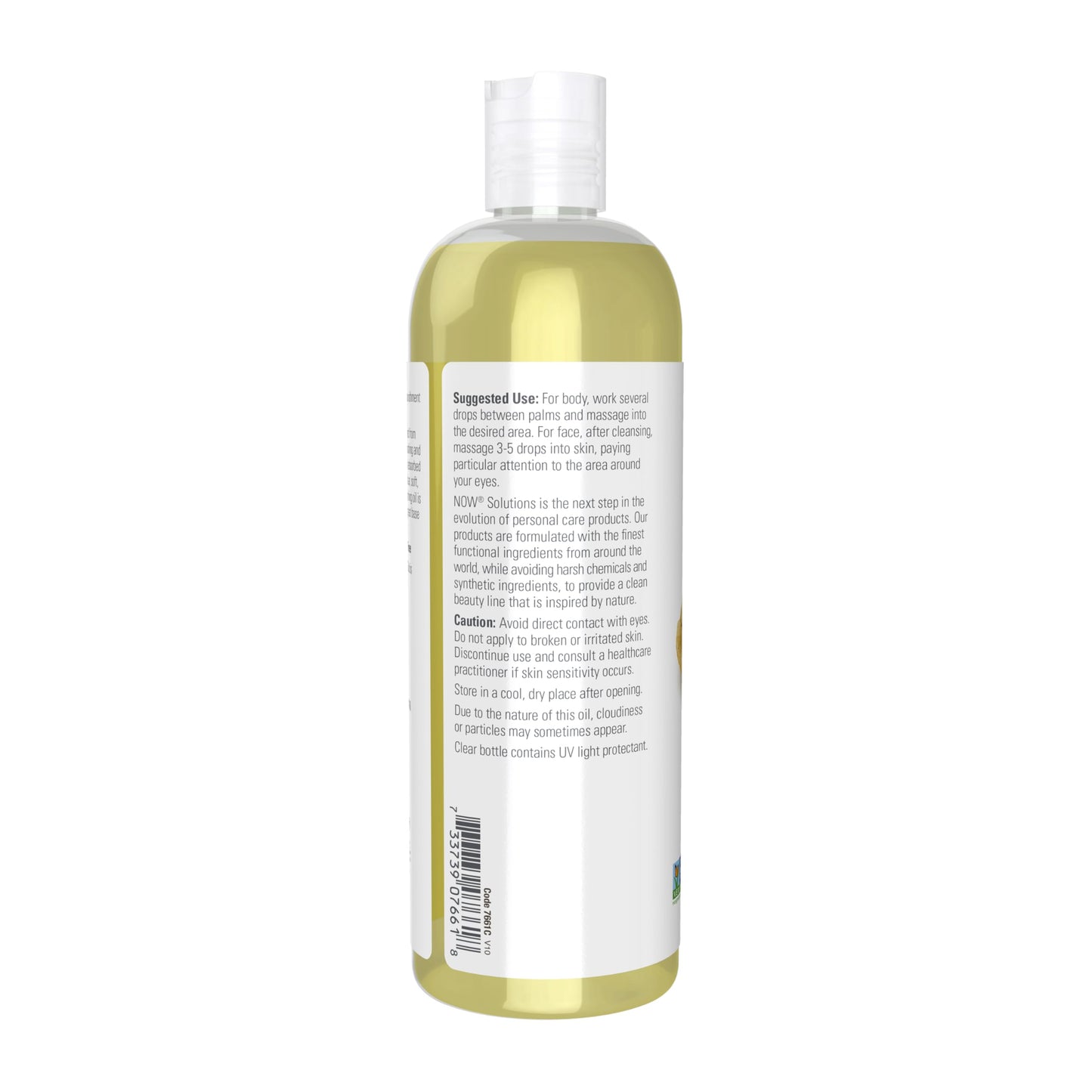 Now Foods Solutions Sweet Almond Oil 16 Ounce highlighting the expeller pressed and hexane free text