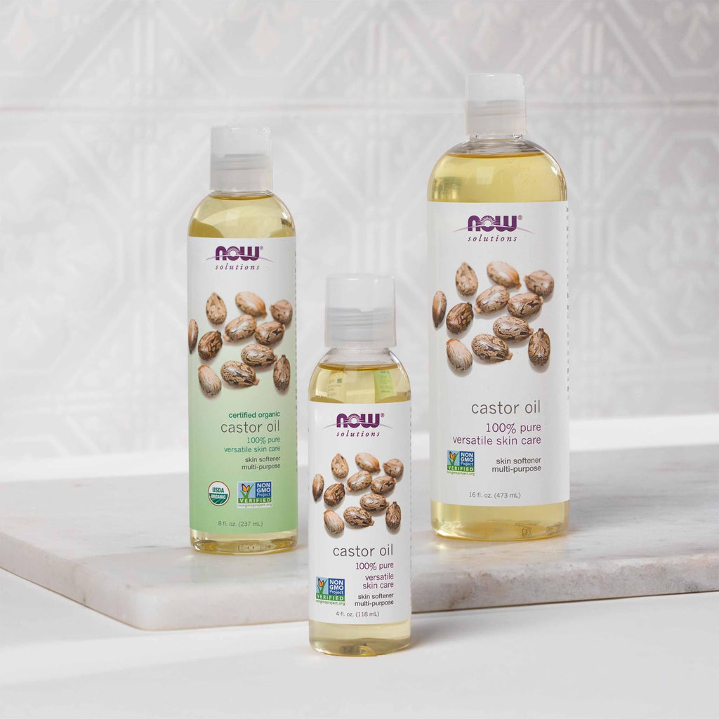 Now Foods Solutions Castor Oil hair care use context