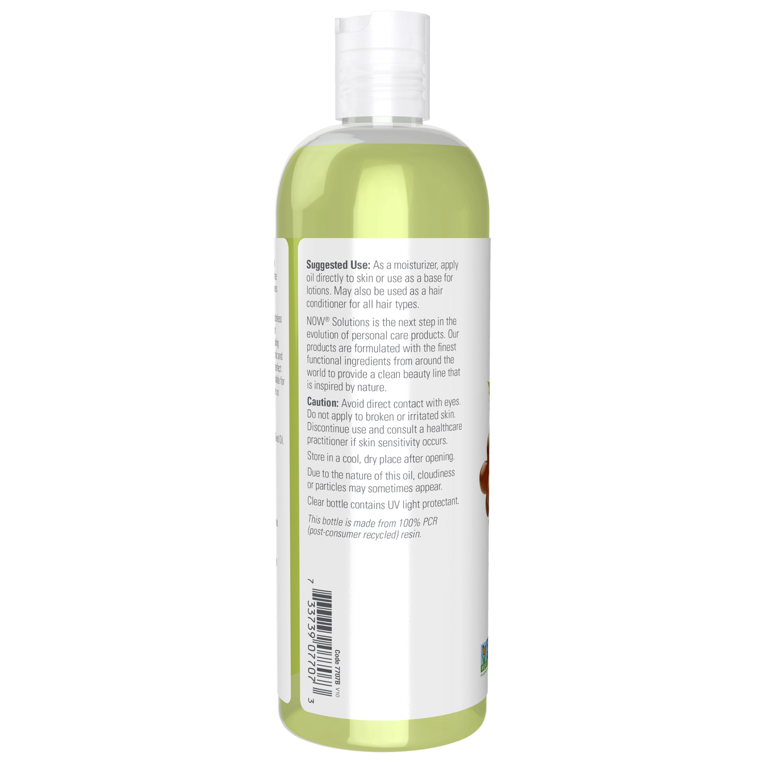 Texture shot of lightweight Now Foods Grapeseed Oil