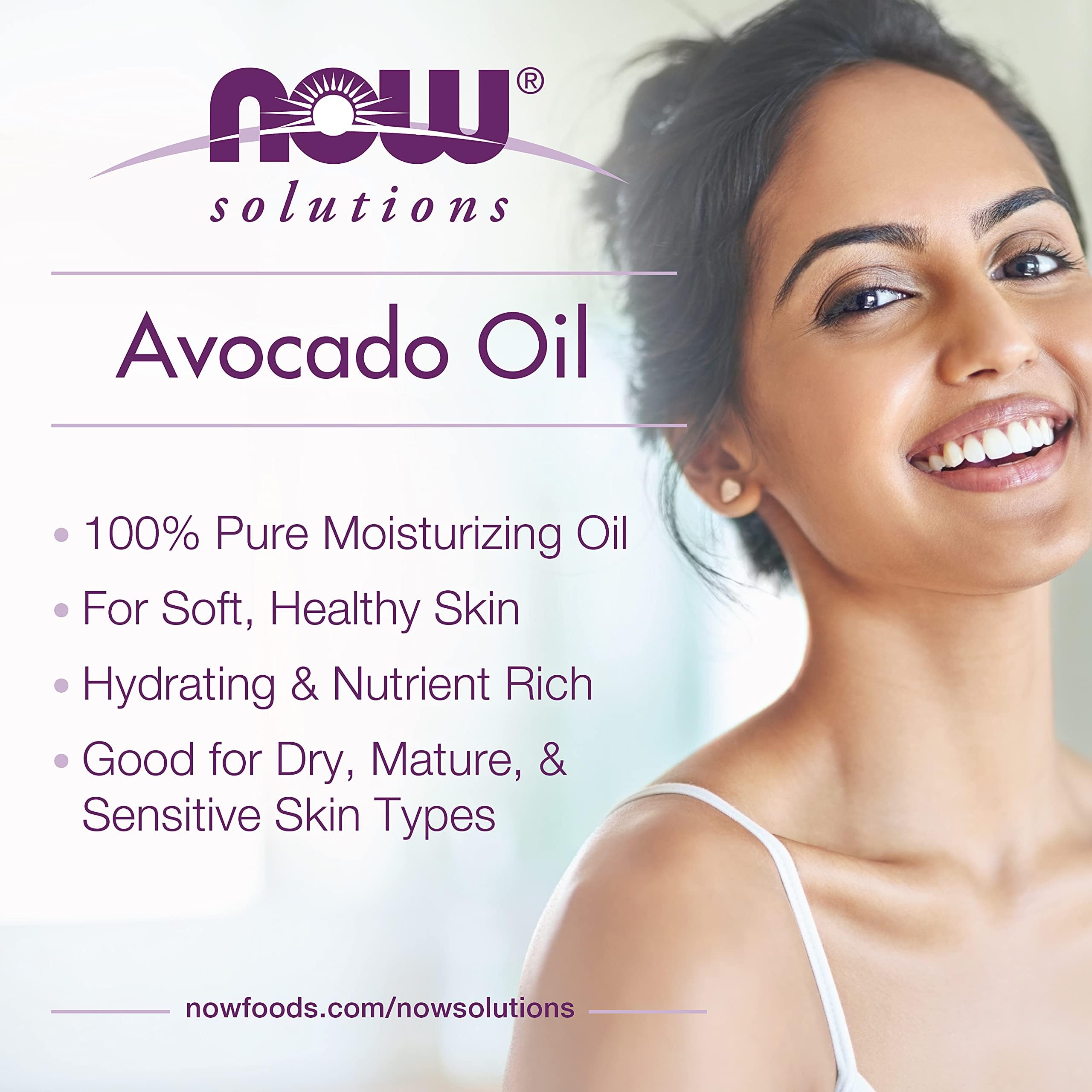 Authentic NOW Foods vegetable oil moisturizer for dry skin types
