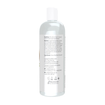 Now Foods Solutions Liquid Coconut Oil label details and ingredient information