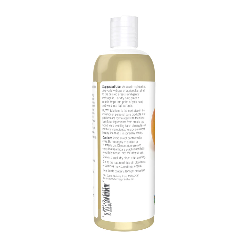 Now Foods Apricot Kernel Oil bottle side profile