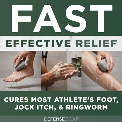 Defense Soap Tolnaftate 1 percent medicated bar for ringworm treatment.