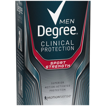 Imported Degree Sport Strength clinical antiperspirant for heavy sweating