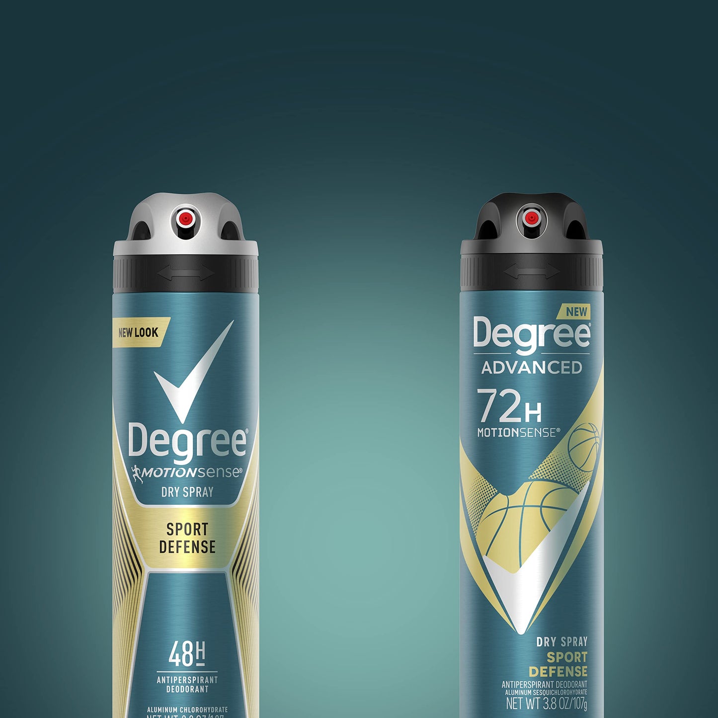 Full retail set of three Degree Men Sport Defense dry sprays showing the rustic masculine fragrance variant description.