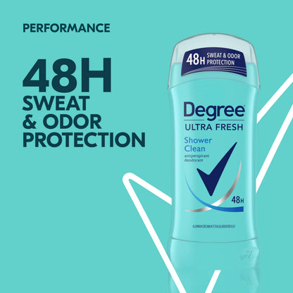 Degree 48 hour odor protection women antiperspirant stick showing label info