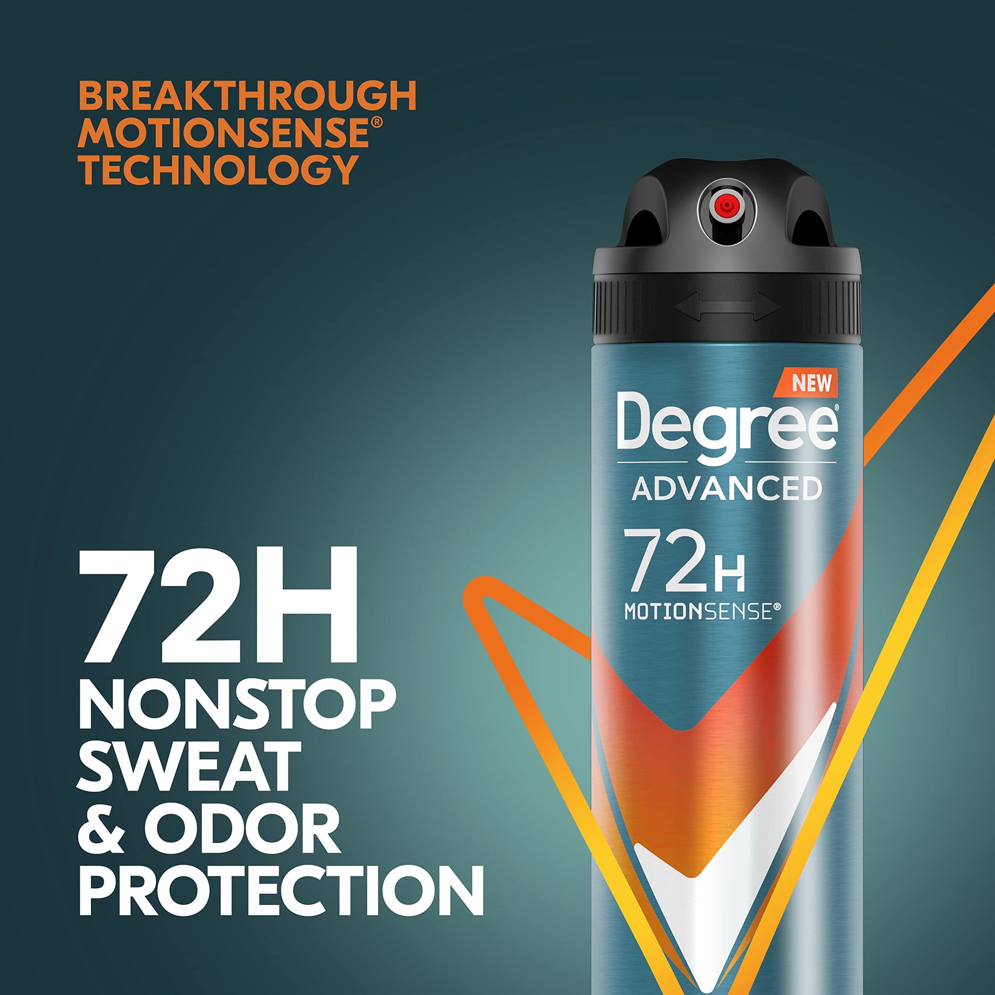 Premium imported packaging of Degree Men Adventure seventy two hour sweat protection deodorant spray