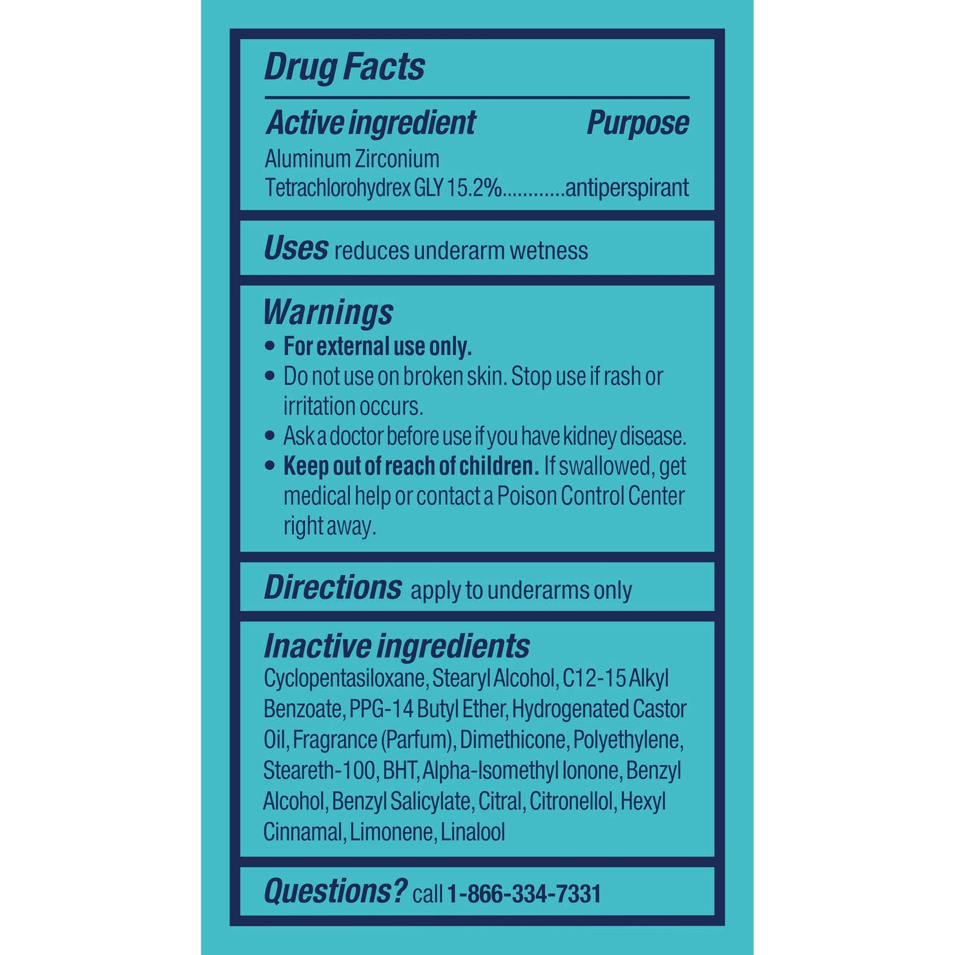 Authentic USA imported Degree packaging showcasing the sweat and odor control attributes.