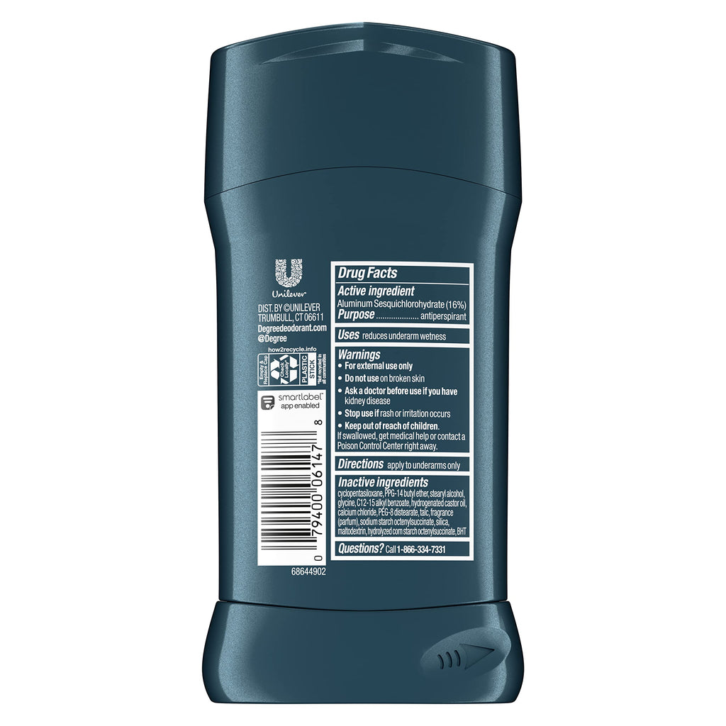 Degree Men Adventure 2.7 ounce deodorant stick side profile