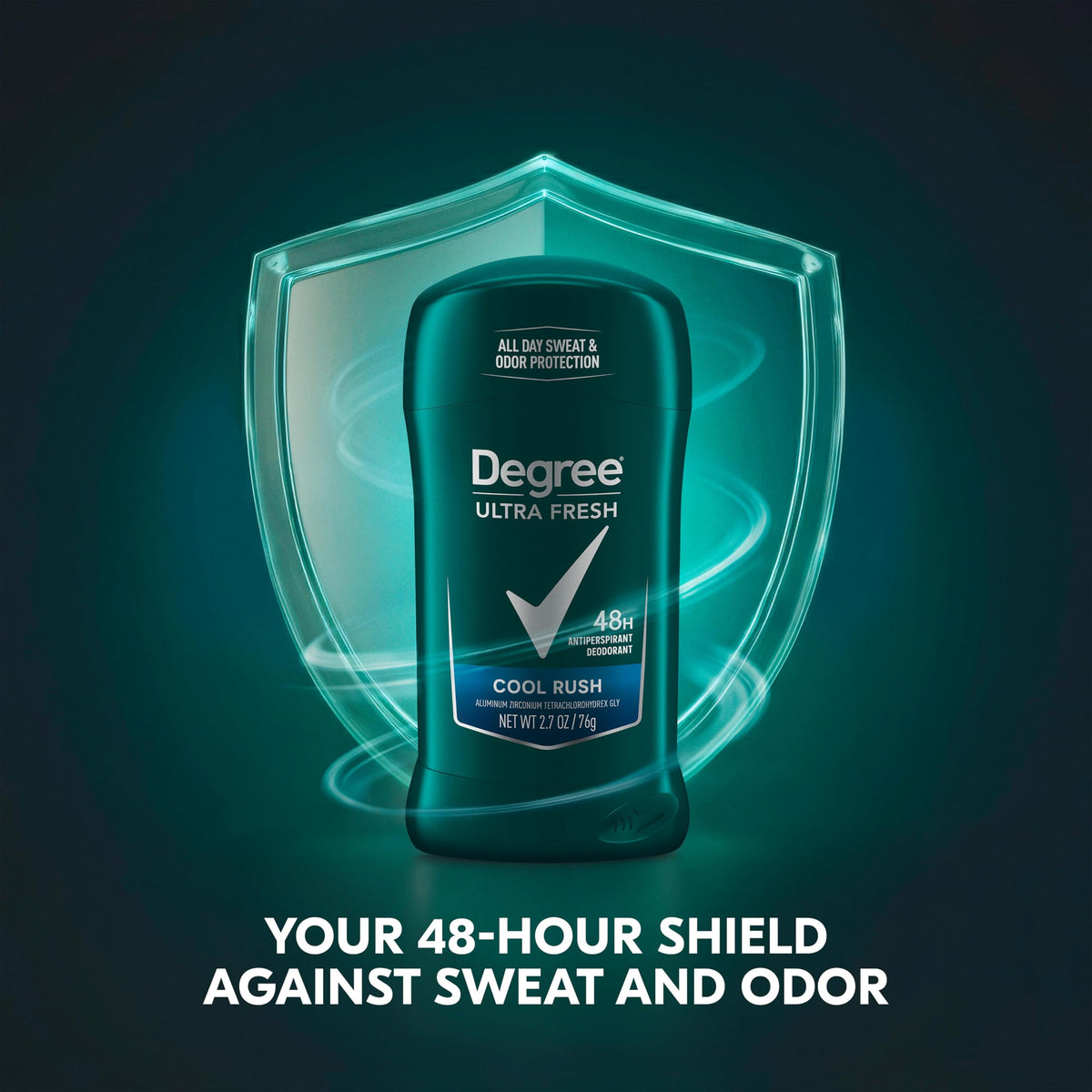 Group of four Degree Men deodorant sticks arranged together.