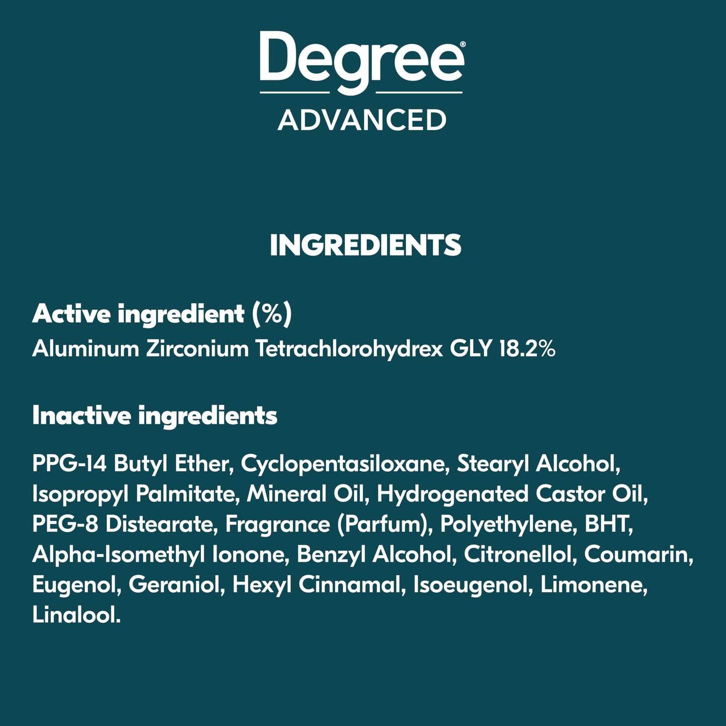 Authentic imported Degree Men Cool Rush deodorant sticks displayed in a full product lineup