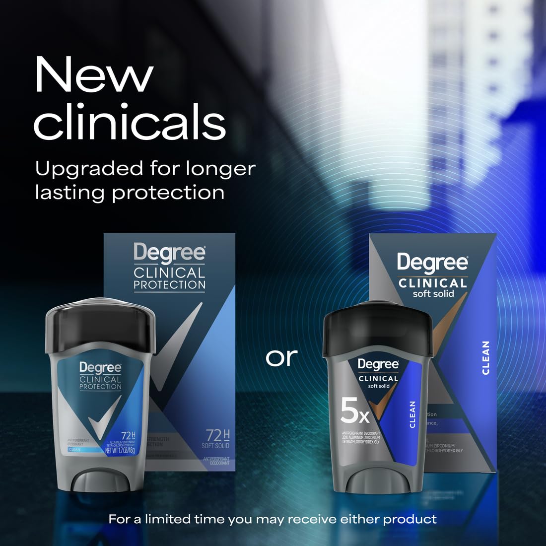 Degree Men heavy sweat protection clinical deodorant stick showing active ingredients