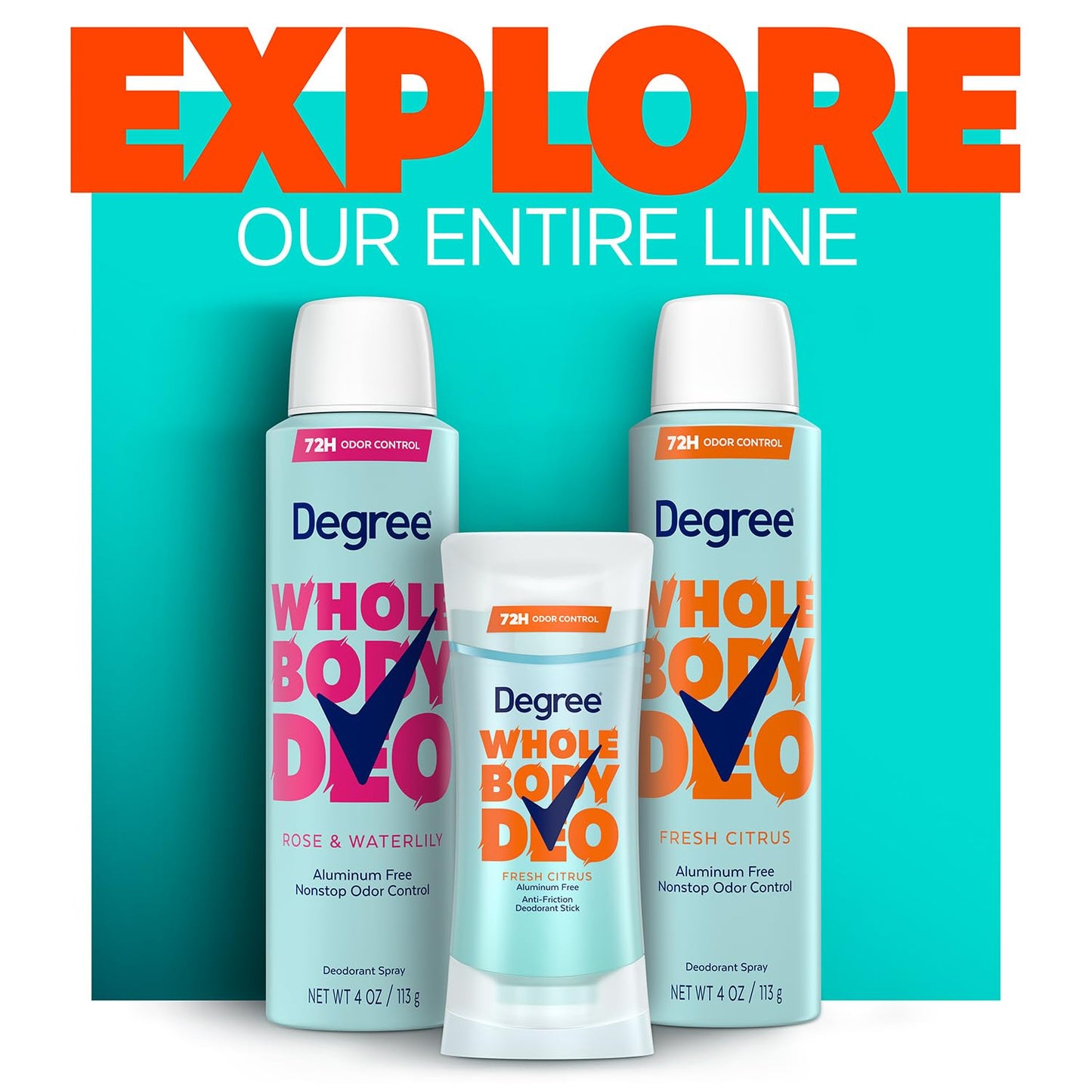 Fresh citrus scented non sticky body spray for active women