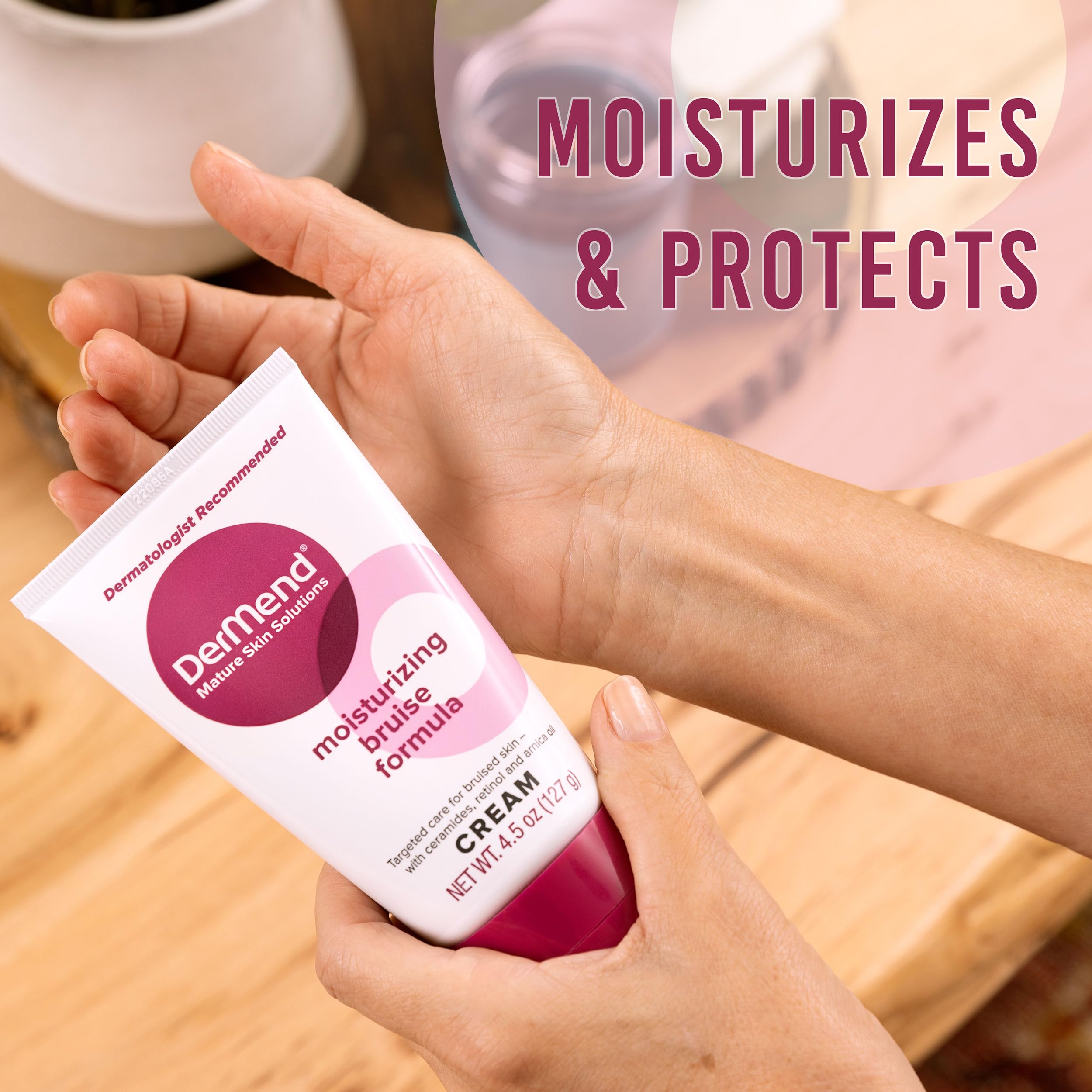 DerMend Vitamin K and arnica formula cream application instructions on tube back