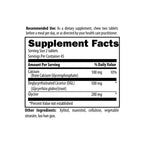 Side view of DGL Synergy bottle showing supplement facts