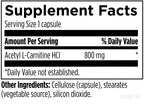 Side view of Acetyl L-Carnitine 90 capsule dietary supplement