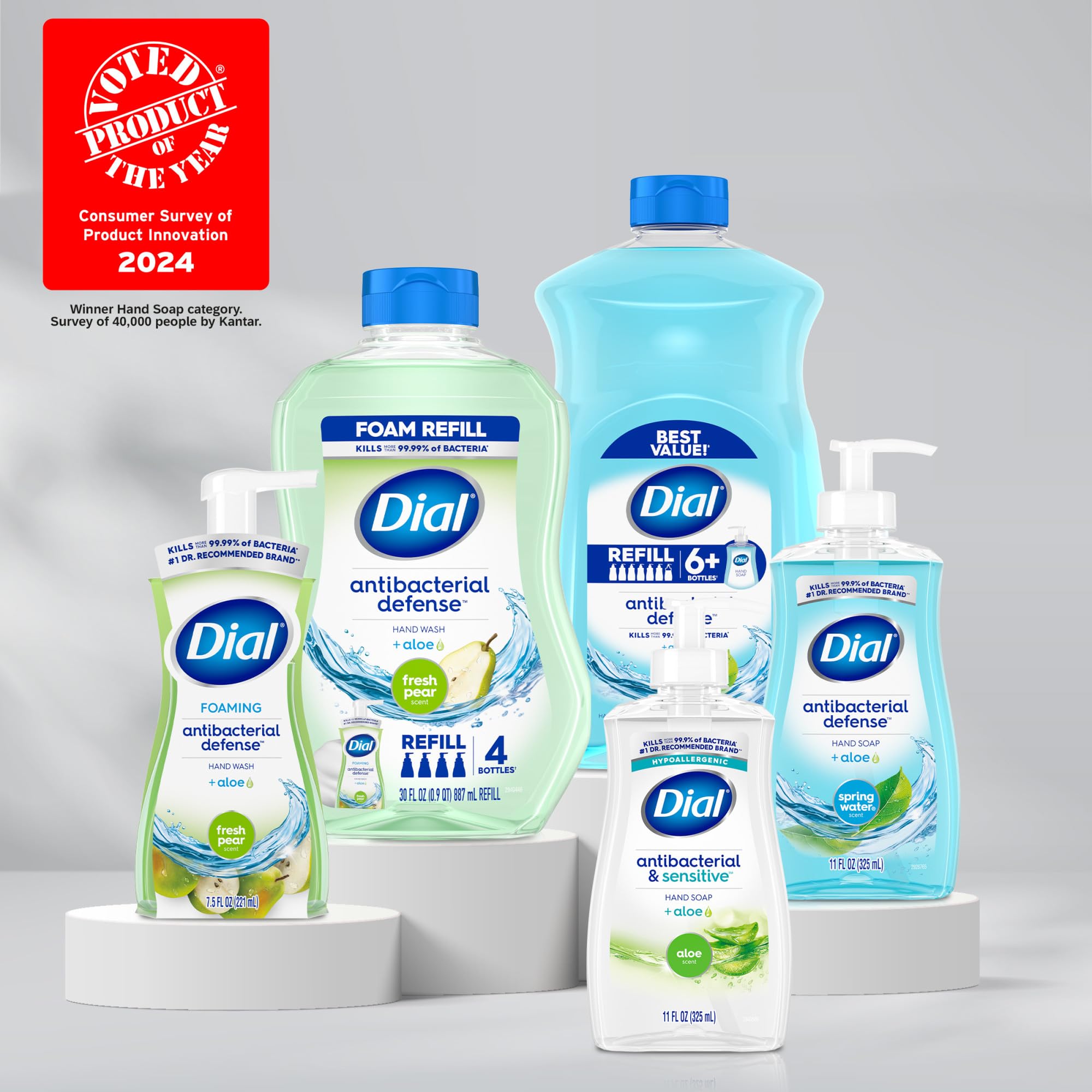 Dermatologist tested Dial defense liquid hand soap for germ protection