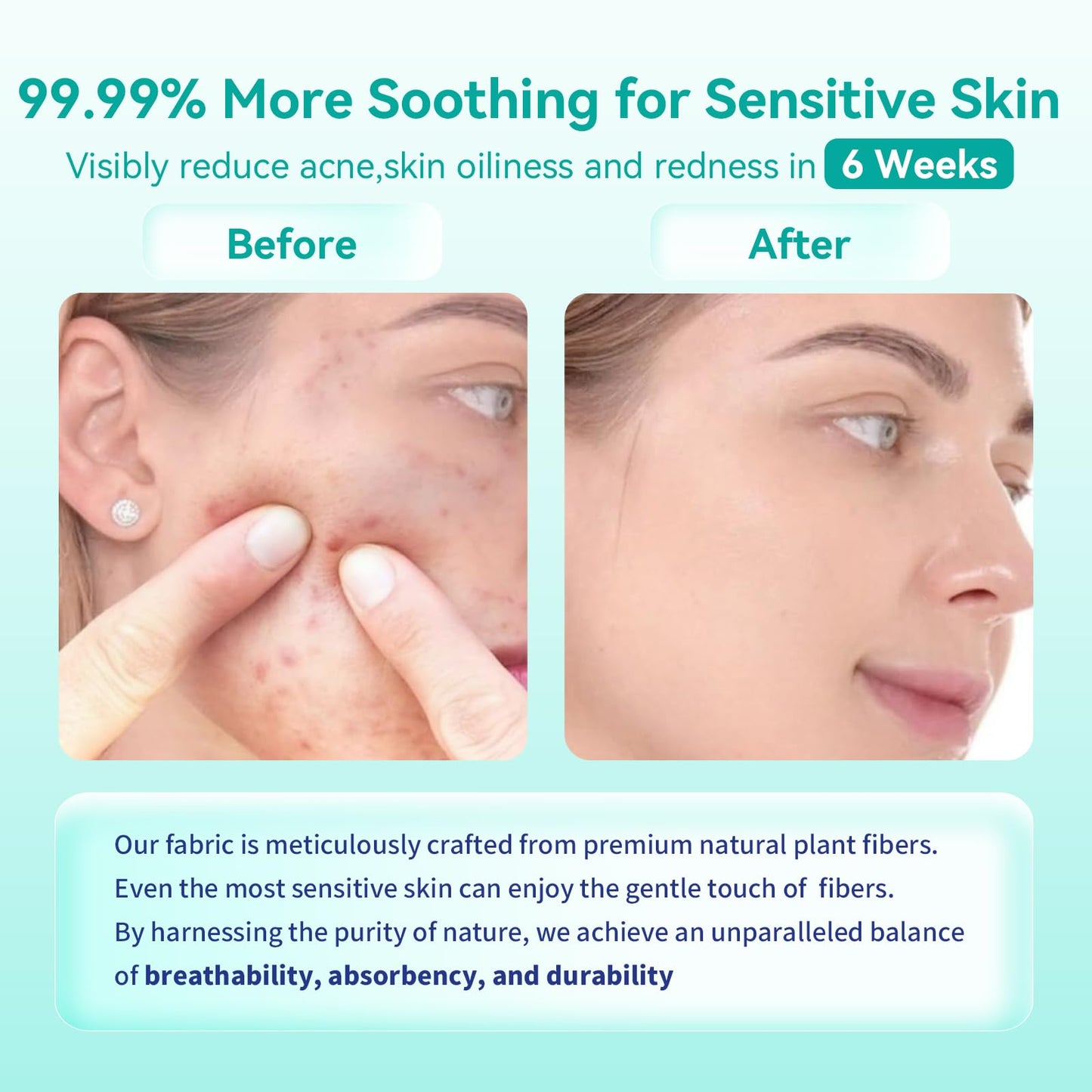 Premium single use facial cleansing cloths packaging details