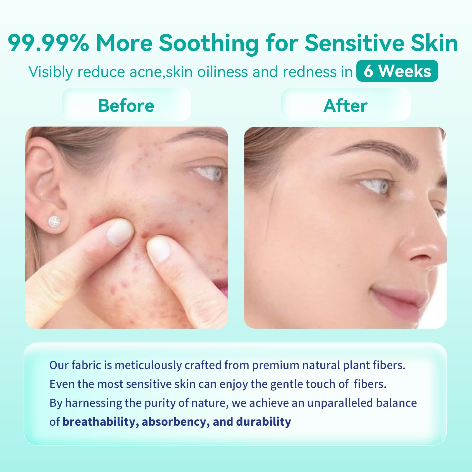 Premium single use facial cleansing cloths packaging details