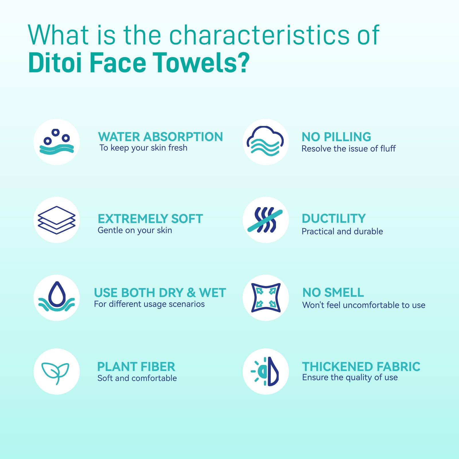 Hygienic daily skincare dry towel size comparison