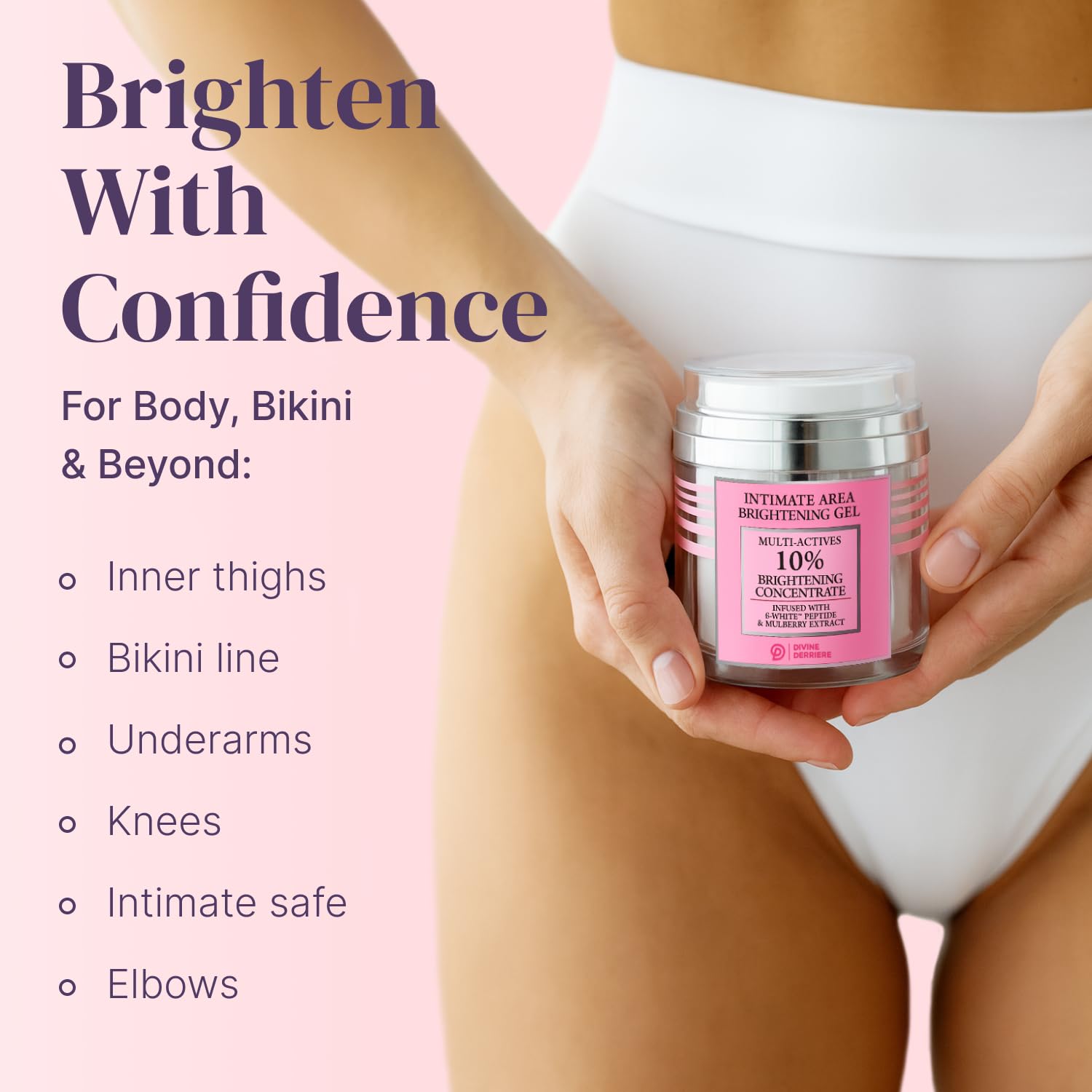 Divine Derriere sensitive skin bleaching gel application bottle for bikini care