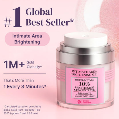Divine Derriere skin brightening formula bottle displaying alpha arbutin concentration