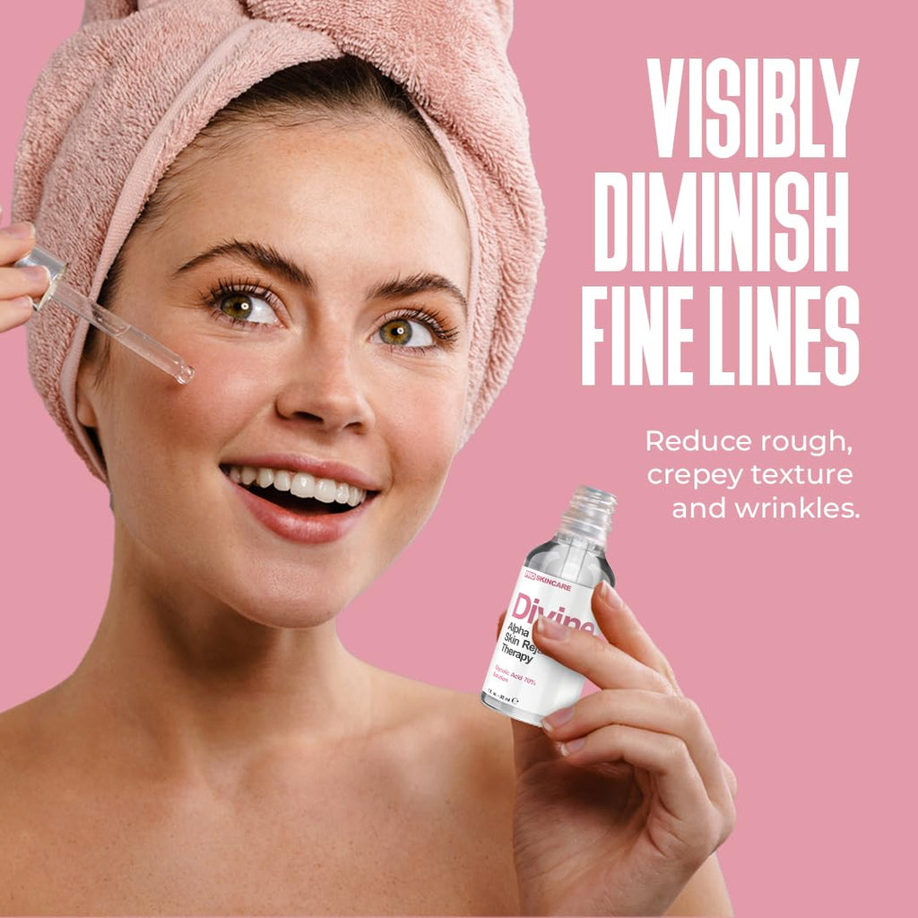 Divine Derriere professional strength AHA liquid skincare container