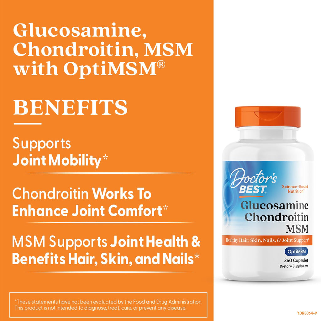 Doctor's Best supplement bottle back label showing nutritional facts and ingredients