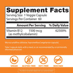 Vegetarian capsules of premium fully active vitamin B12 on clean background