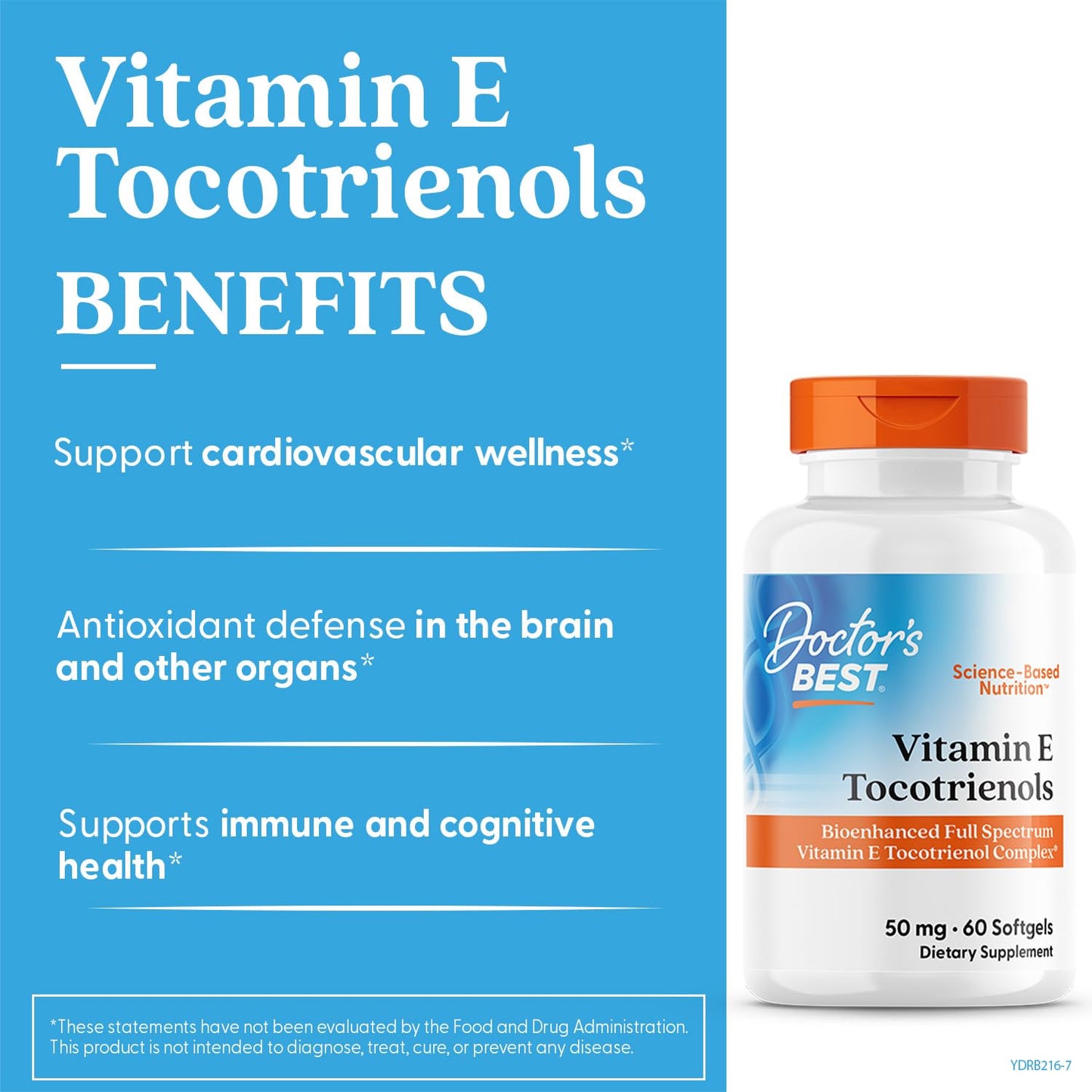 Full spectrum antioxidant complex softgels by Doctor's Best with TocoGaia ULTRA