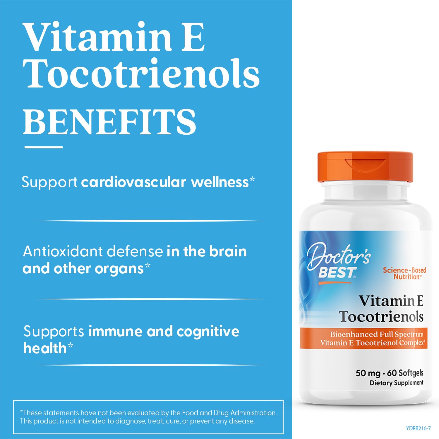 Full spectrum antioxidant complex softgels by Doctor's Best with TocoGaia ULTRA