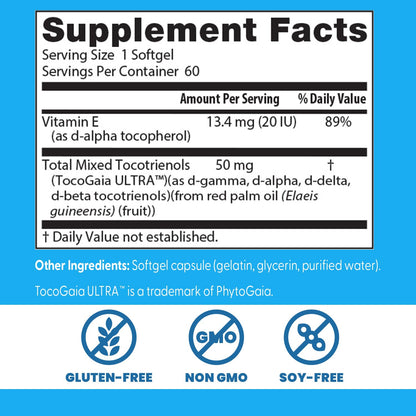 USA imported Doctor's Best bioenhanced vitamin E tocotrienols bottle packaging