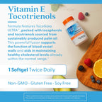 Doctors Best Vitamin E tocotrienol softgels bottle back display