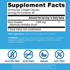 Side view of non-GMO gluten-free vegan Doctor's Best Noni health supplement