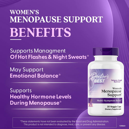 Doctor's Best menopause supplement label details