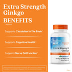Doctor's Best Ginkgo Biloba dietary supplement side panel with ingredients list.