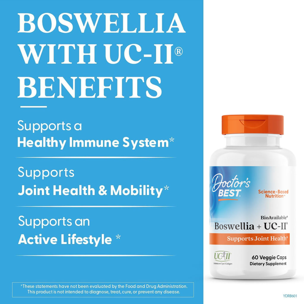 Doctor's Best gluten free sixty veggie capsules joint mobility supplement close up