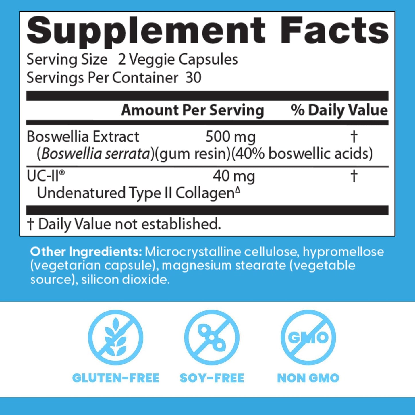 Doctor's Best bioavailable boswellia extract capsules for adult cartilage health