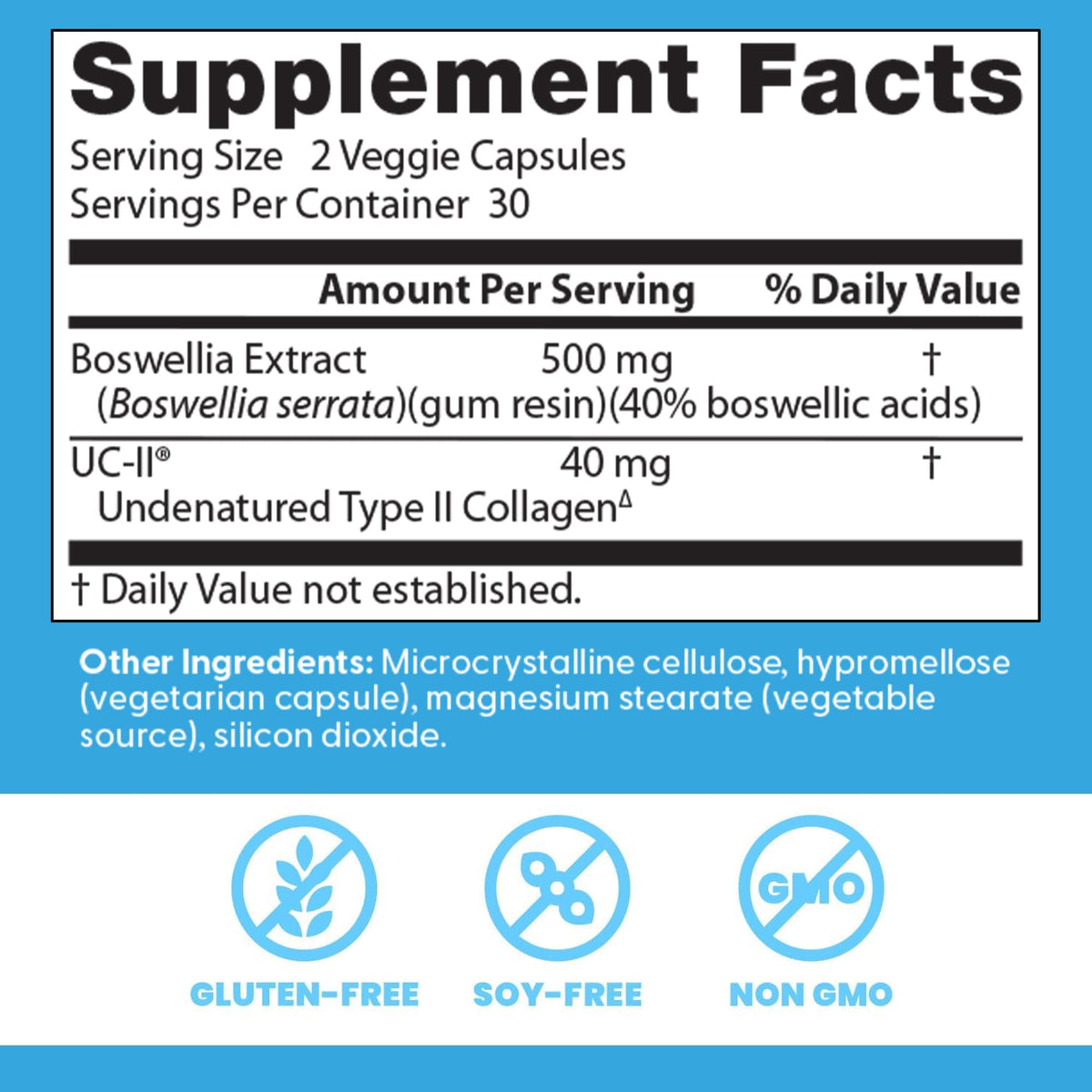 Doctor's Best bioavailable boswellia extract capsules for adult cartilage health
