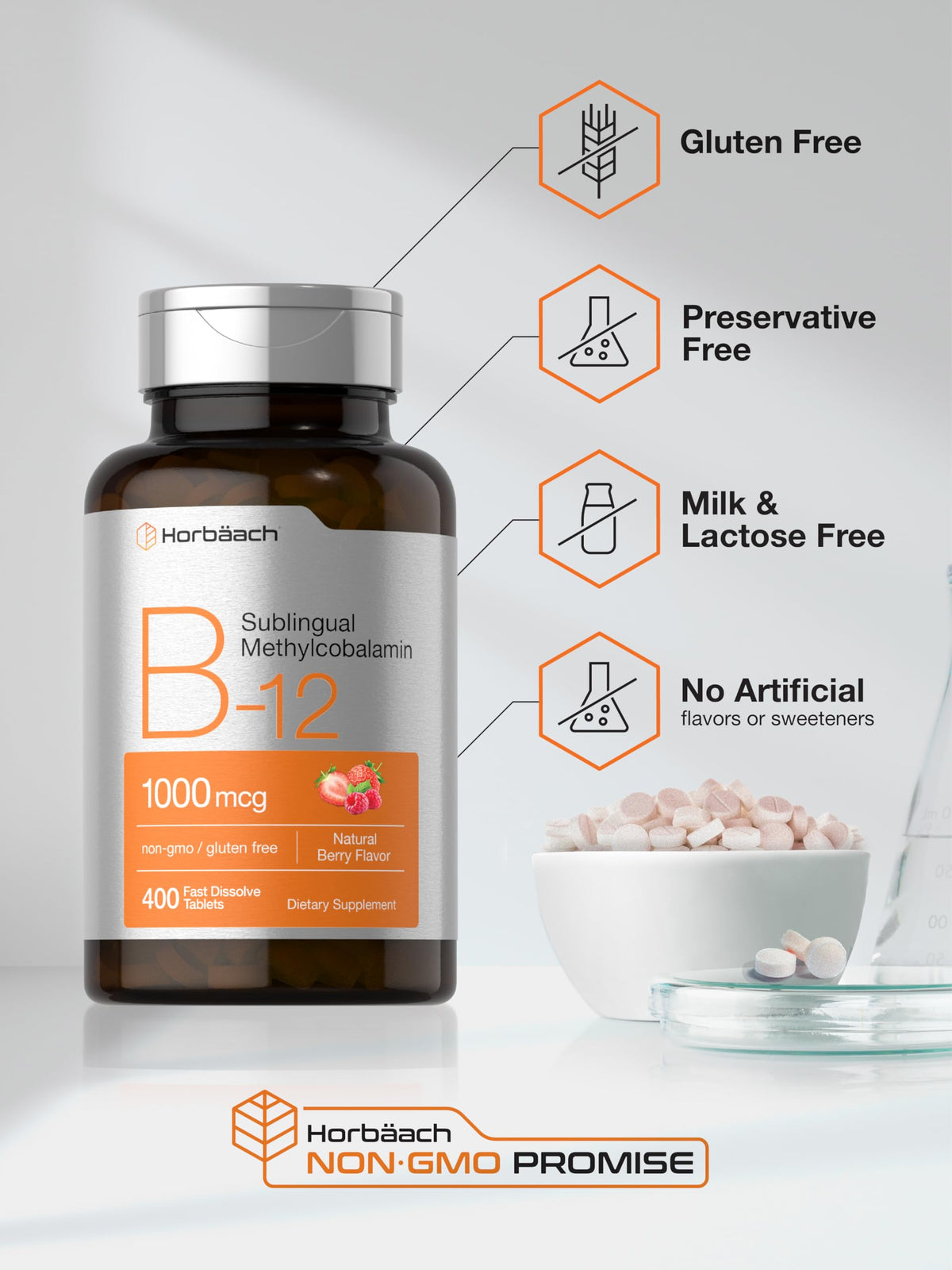 Horbaach imported USA health supplements packaging premium bottle view