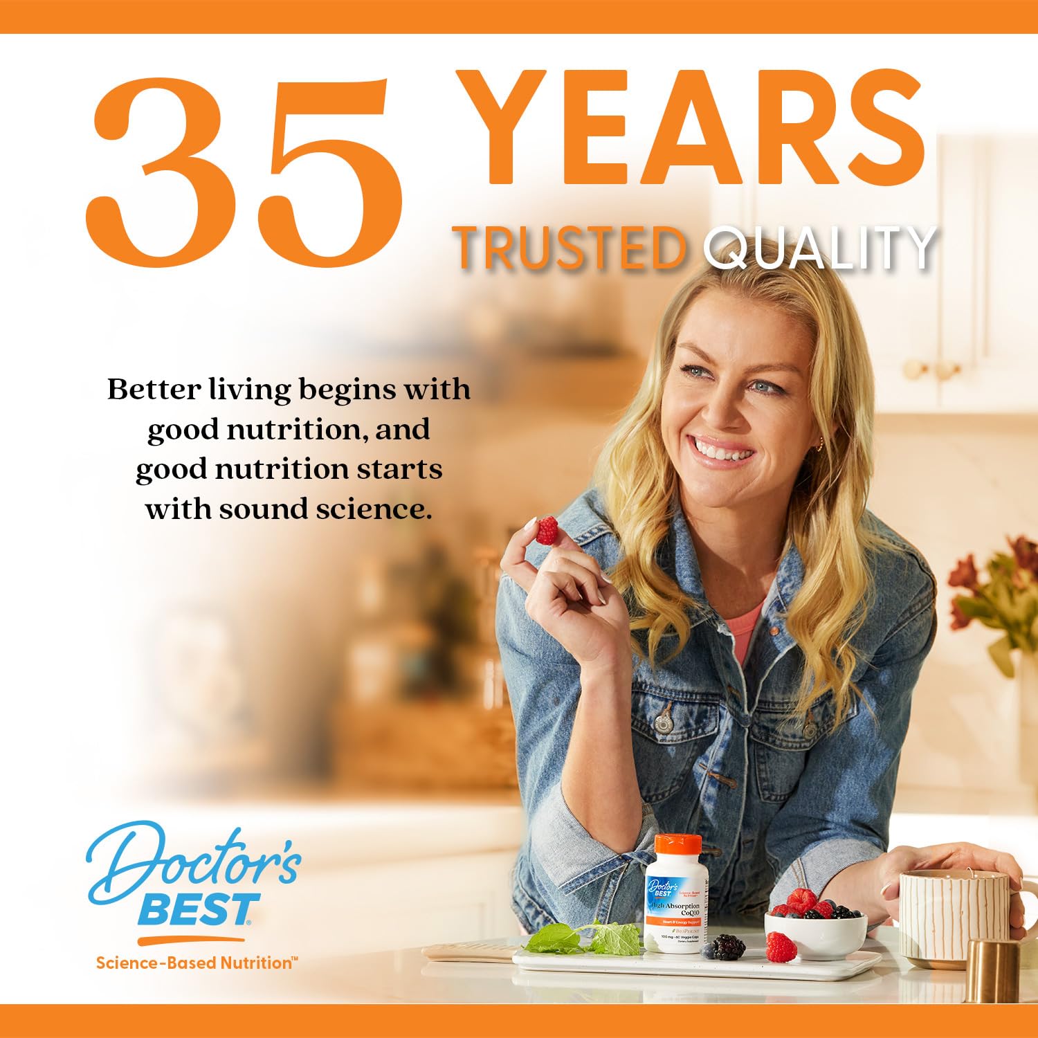 Doctor's Best Coenzyme Q10 60 vegetarian softgels dietary supplement product shot