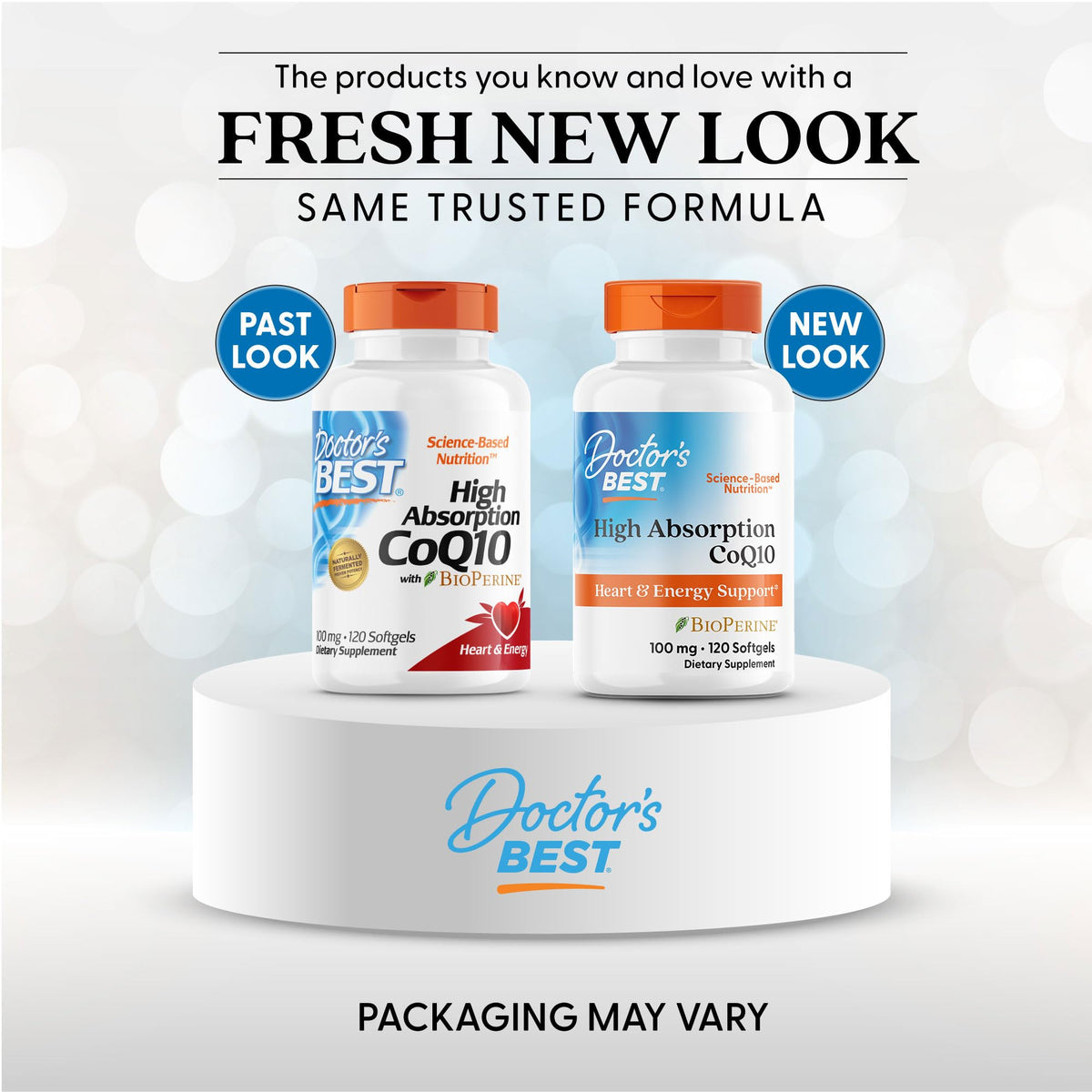 Doctor's Best CoQ10 100mg supplement facts label and ingredient details