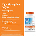 Doctor's Best CoQ10 supplement bottle showing ingredient and nutritional facts label