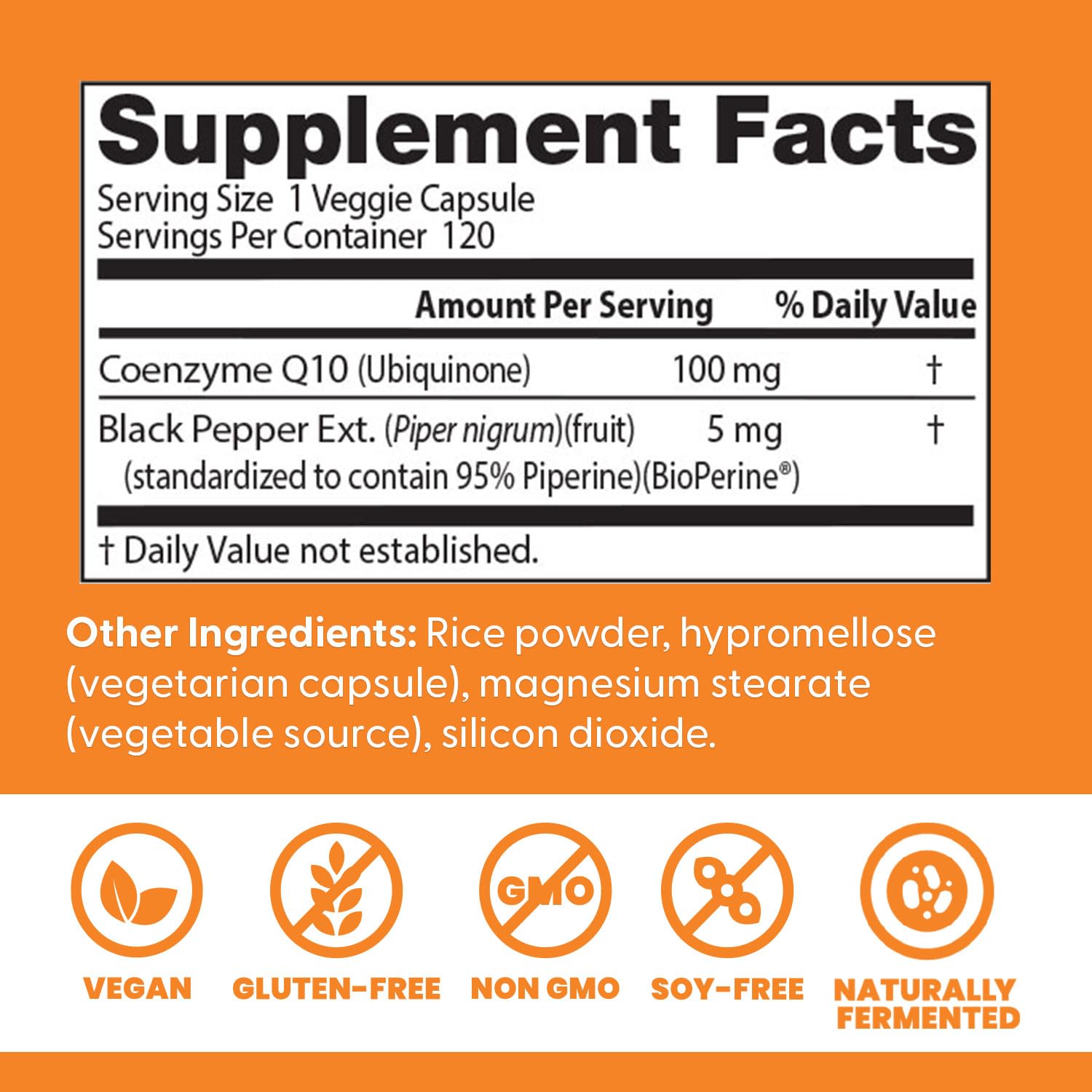 Doctor's Best premium heart health supplement bottle displaying non GMO and vegan seals