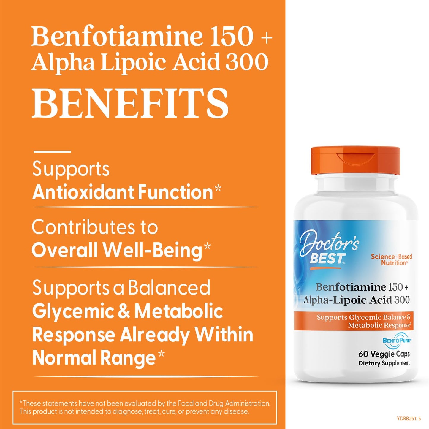 Doctor's Best metabolic support supplement bottle label