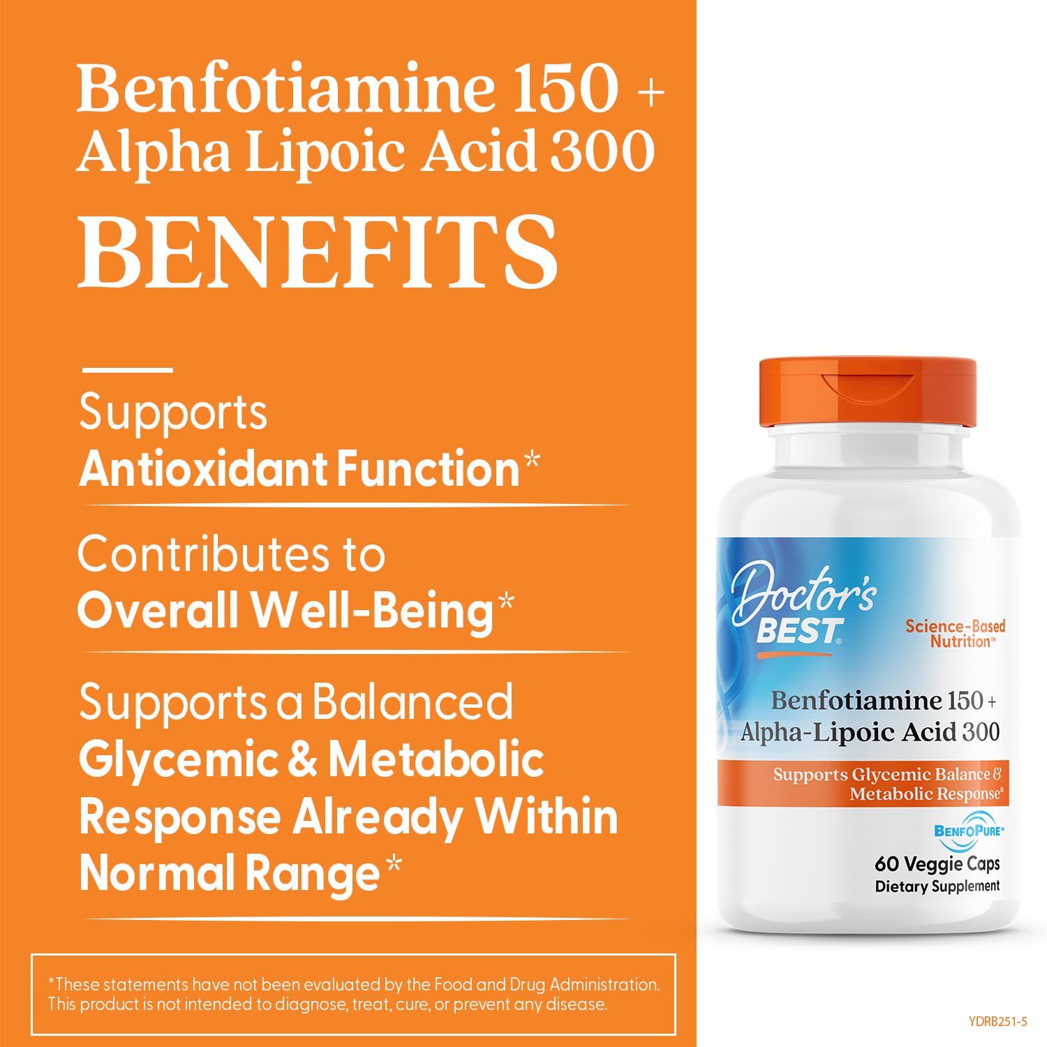 Doctor's Best metabolic support supplement bottle label
