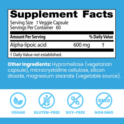 Side view of Doctors Best 60 veggie capsules bottle