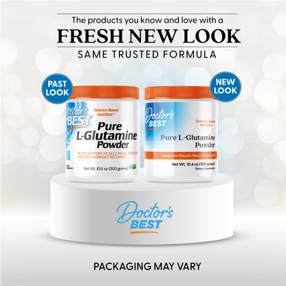 Vegan and gluten free Doctor's Best Glutamine powder for bodybuilders and athletes in India
