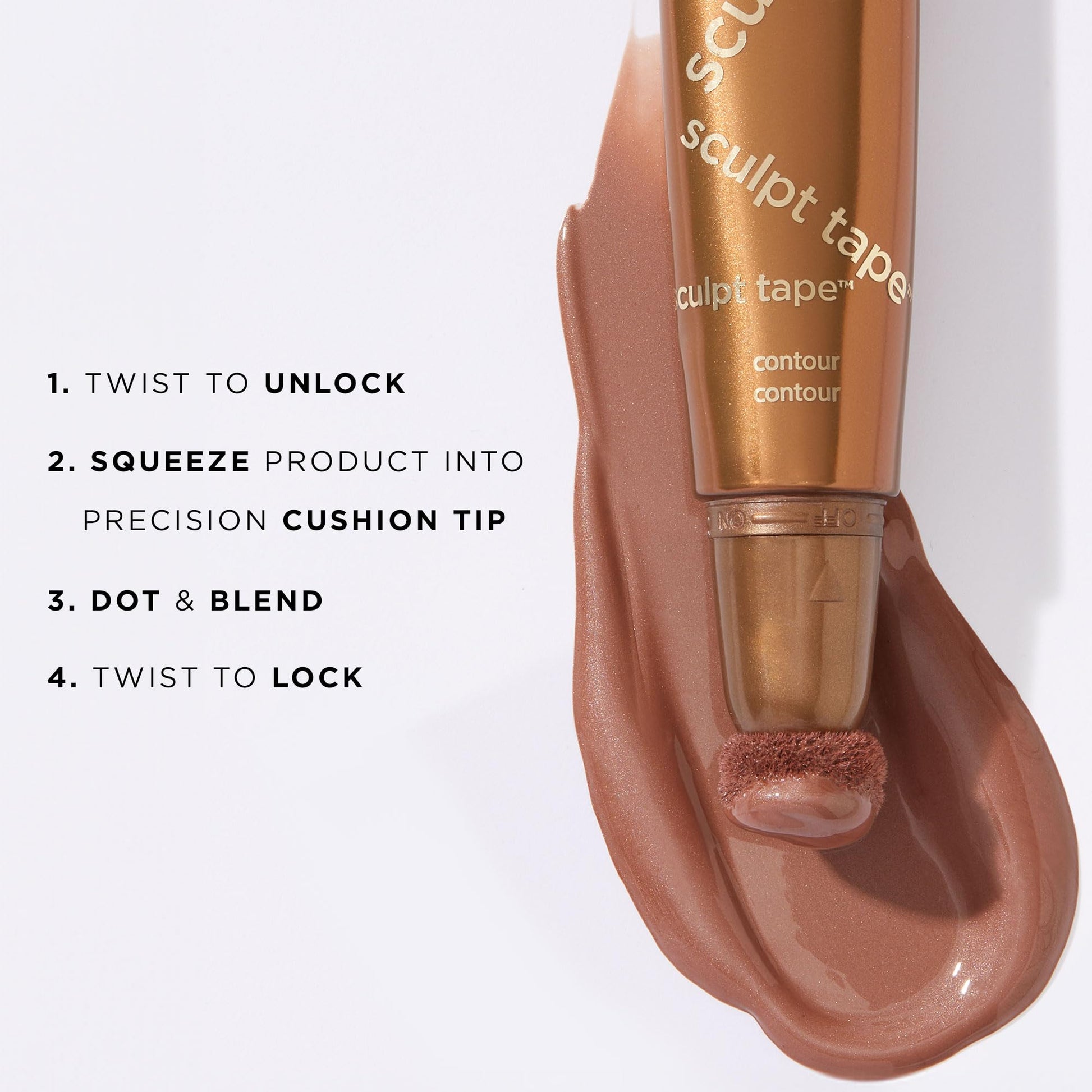 Squeeze tube contour with shea butter ingredient highlight