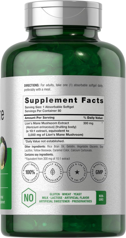 HorbÃ¤ach high potency 3000mg equivalent softgels label details